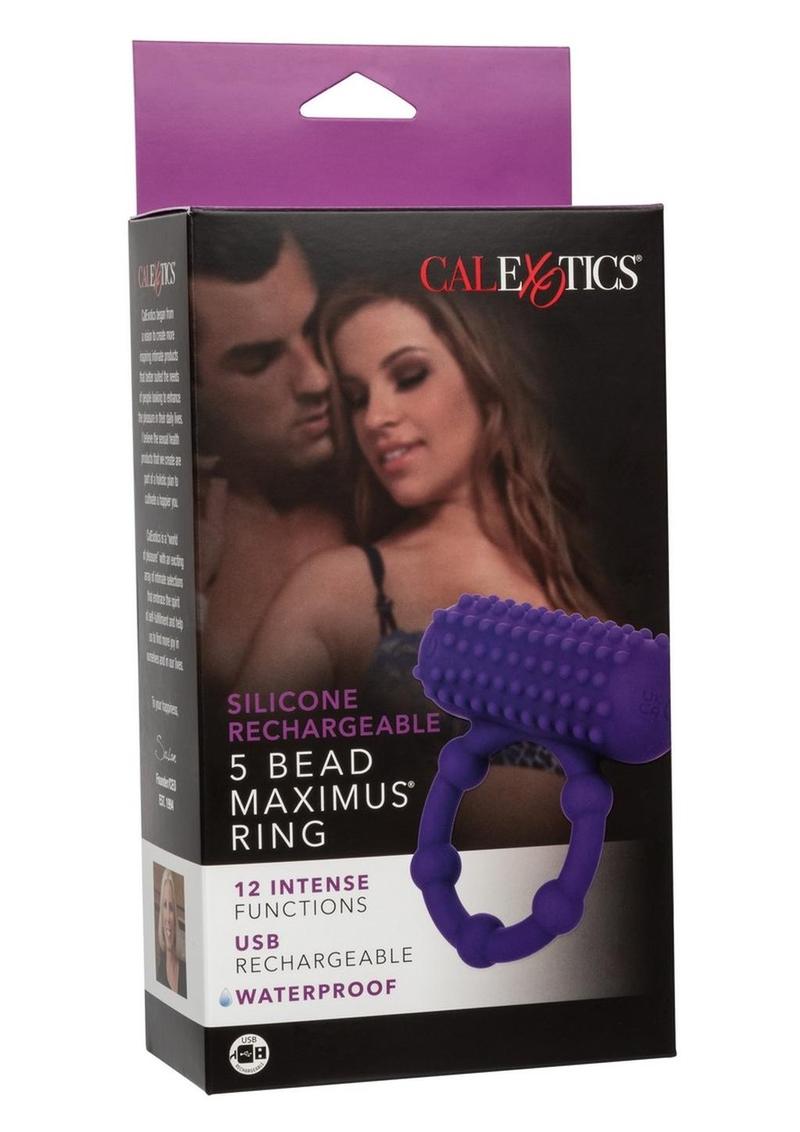Calexotics Silicone Rechargeable 5 Bead Maximus Ring