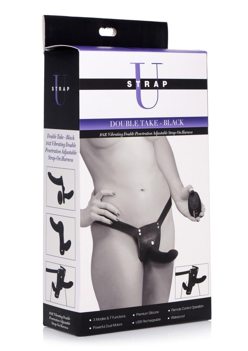 Strap U Double Take Vibrating Double Penetration Strap-On Harness