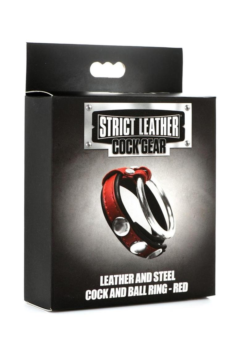 Strict Leather Premium Leather and Steel Cock and Ball Ring