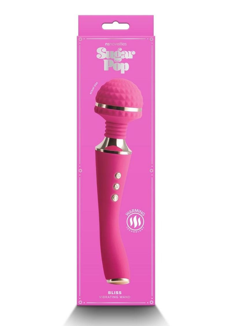 Sugar Pop Bliss Vibrating Wand Massager Rechargeable Silicone