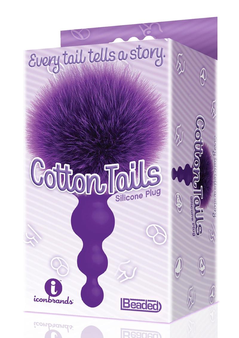 The 9’s Cotton Tails Silicone Beaded Bunny Tail Butt Plug