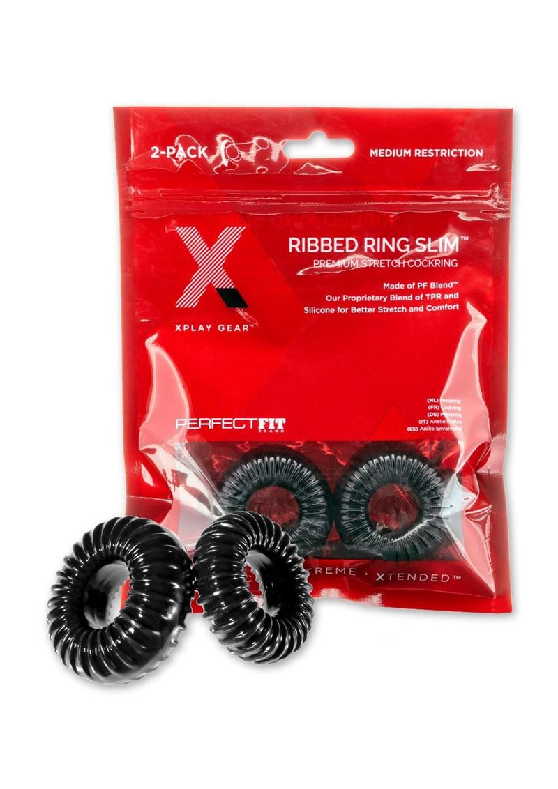 XPlay Ribbed Ring Slim Premium Stretch Cock Ring