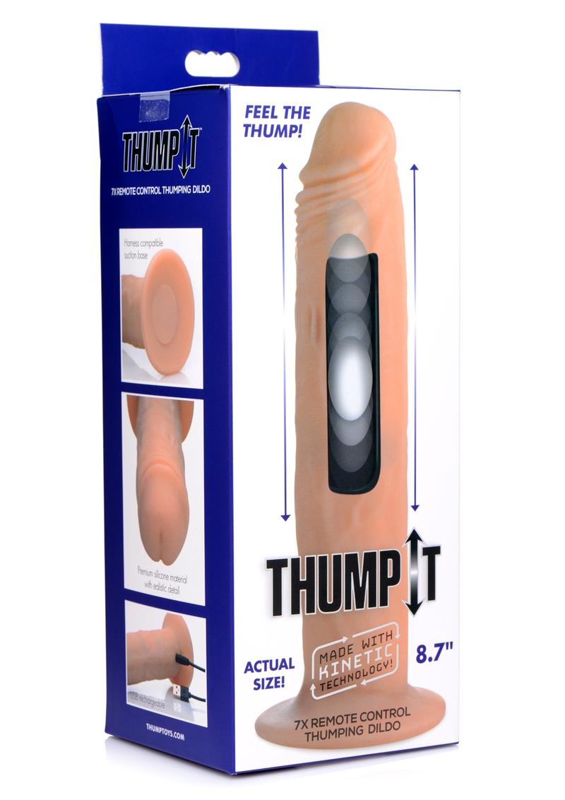 Thump It Rechargeable Silicone Thumping Dildo with Remote Control
