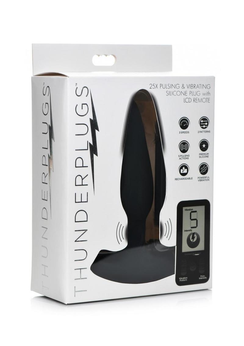 ThunderPlugs 25X Pulsing And Vibrating Plug with LCD Remote