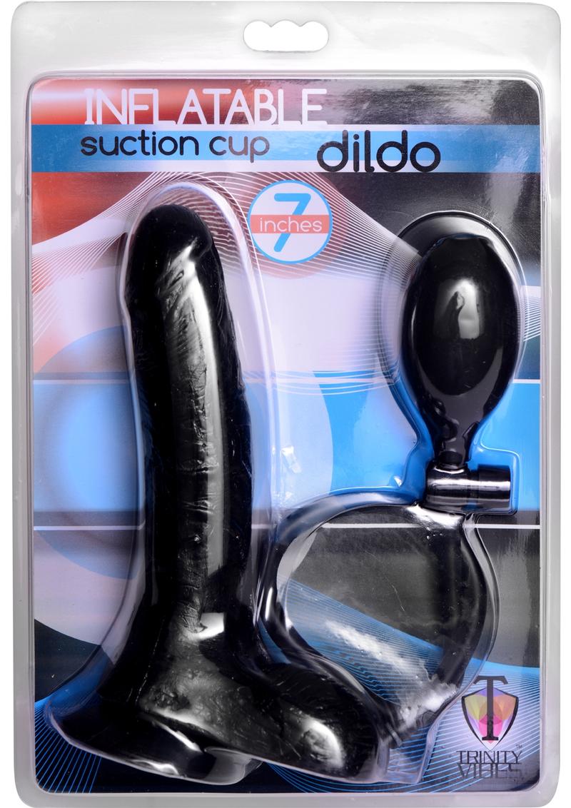 Inflatable Suction Cup Dildo 7 Inch Realistic Expandable Pleasure Toy