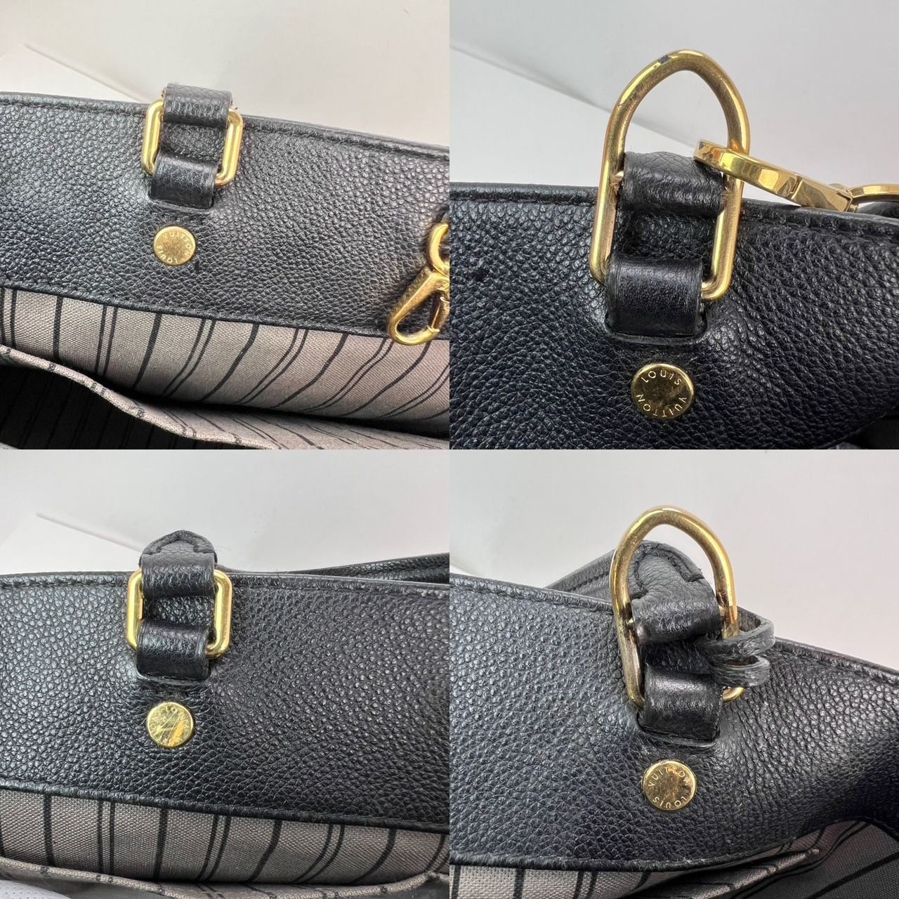 Louis Vuitton Montaigne GM Black Empriente Leather Shouder bag
