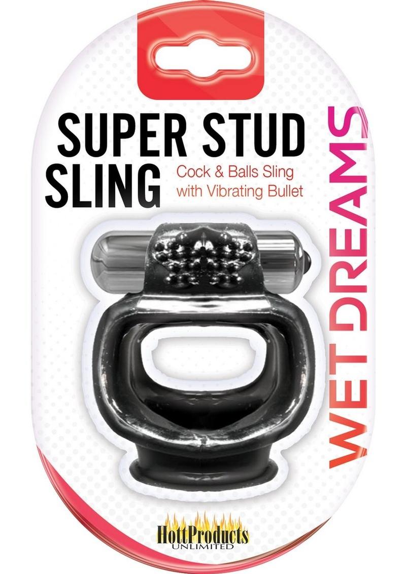 Wet Dreams Super Stud Sling Silicone Cock Ring And Balls Sling