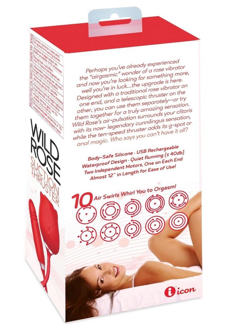 Wild Rose Suction Thruster Rechargeable Silicone Clitoral Stimulator