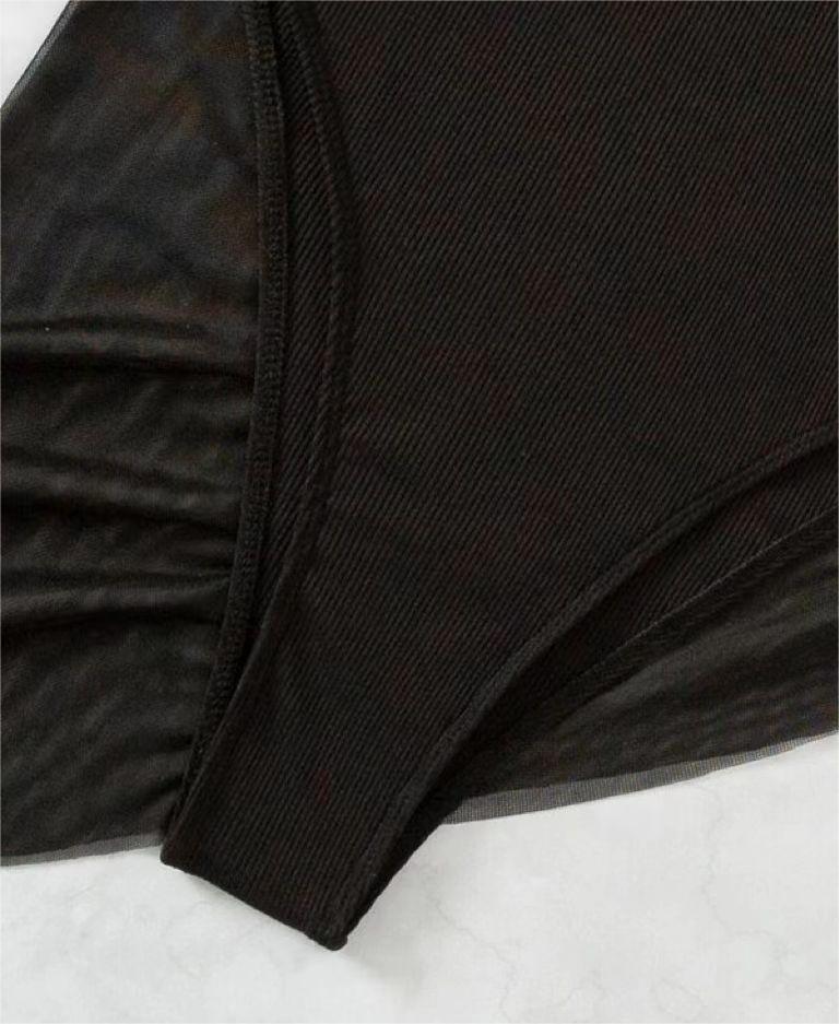 Sexy Triangle One Piece Bikini Bikini Small Pit Mesh Skirt Two Piece Women Swimsuit