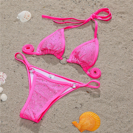 Sexy Bikini Diamond Women Swimsuit Split Swimsuit
