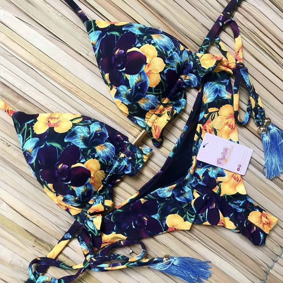 Bikini Leopard Print Bikini Multicolor Women Seperated Swimwear