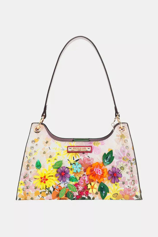 Nicole Lee USA Dreams Blossom 3D Floral Shoulder Bag