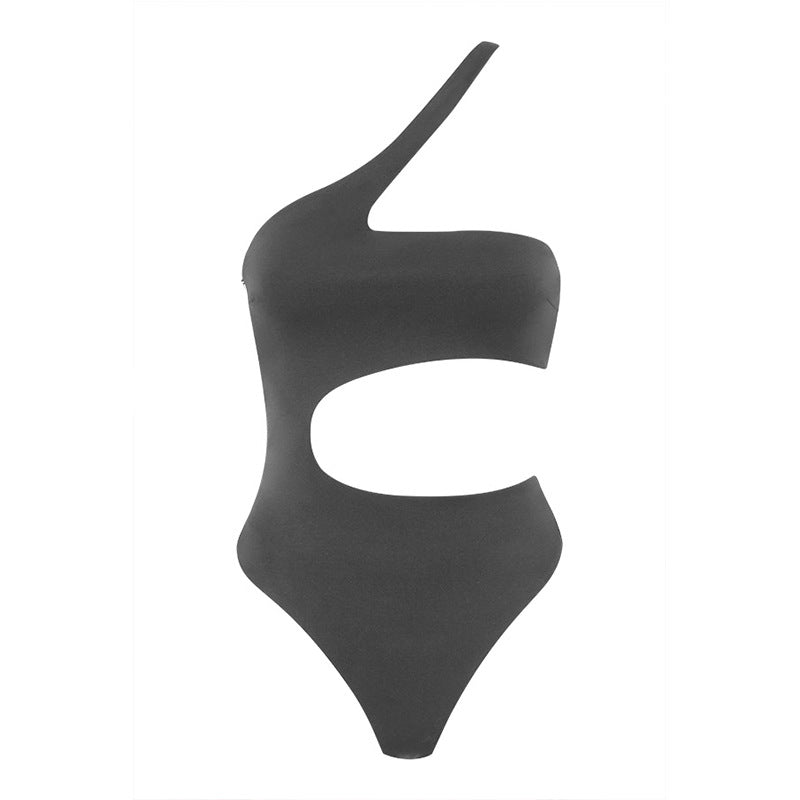Swimsuit Women Sexy Hollow Out Cutout One-Shoulder Swimsuit Women Bikini Swimsuit Women