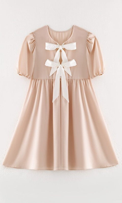 Tie front babydoll dress
