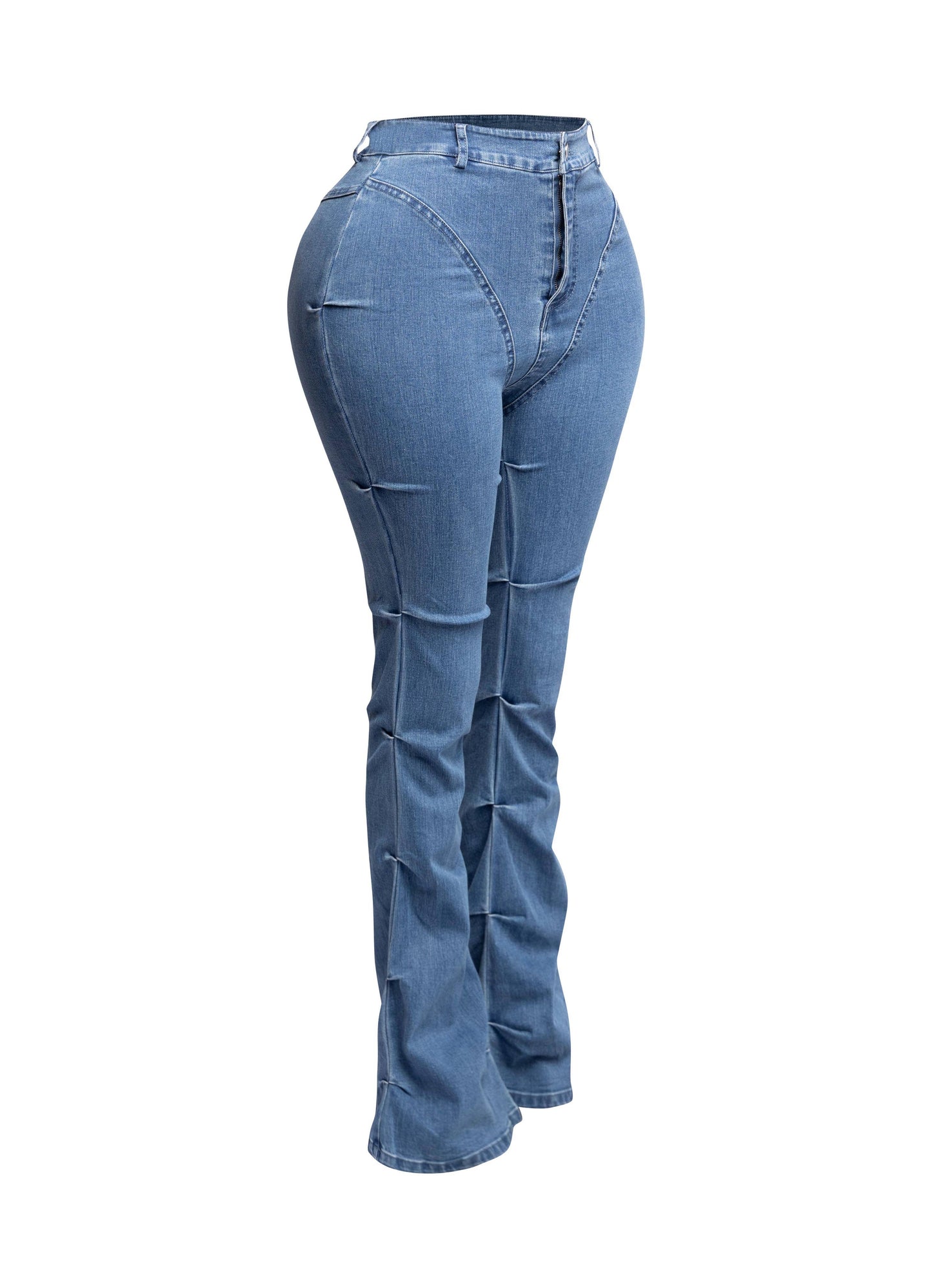 Jessica Bell Bottom Y2K Style Stretch  Bell Bottom Jeans