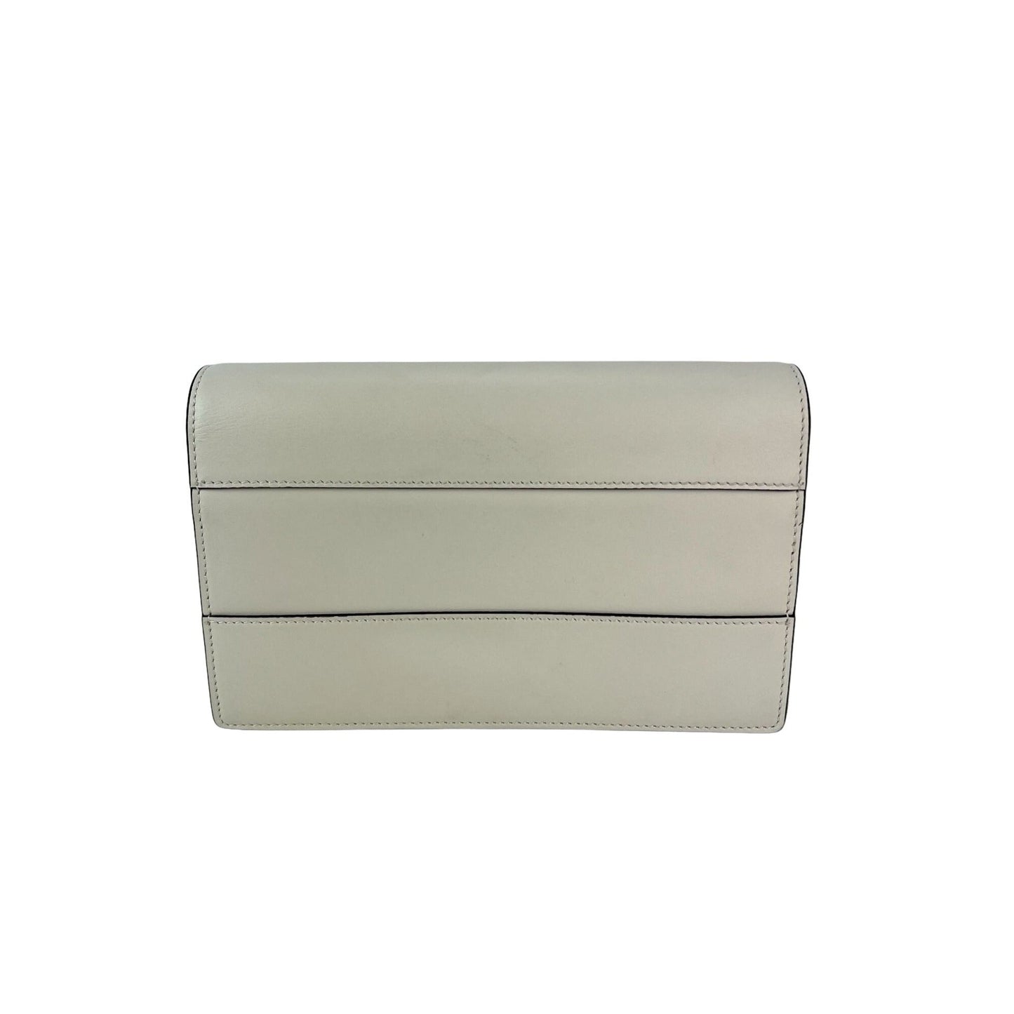 Gucci Queen Margaret Bee Wallet on a Chain Mystic White Clutch