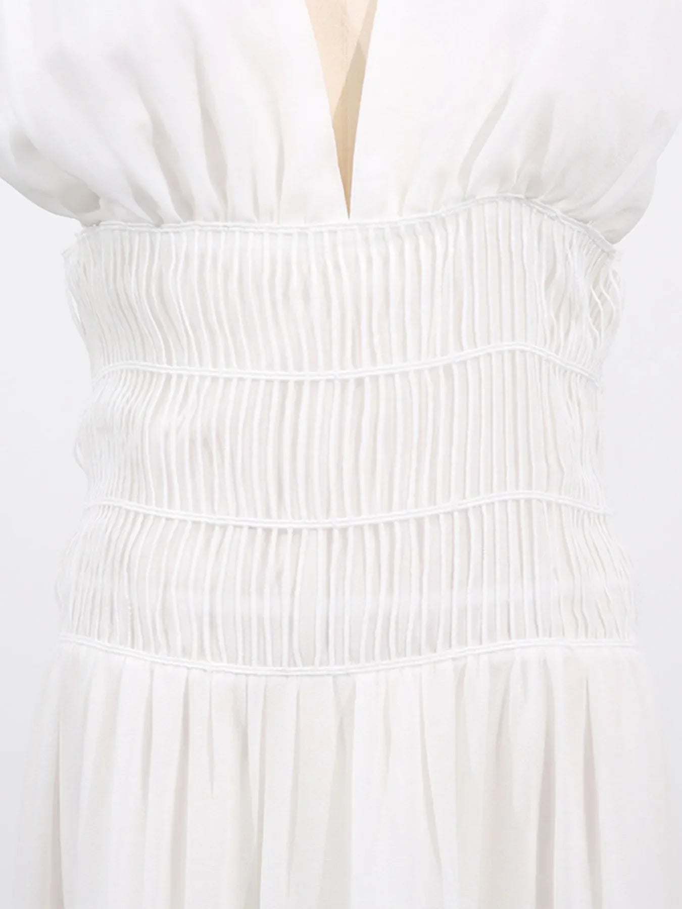 Tiered V-Neck Sleeveless Maxi Dress