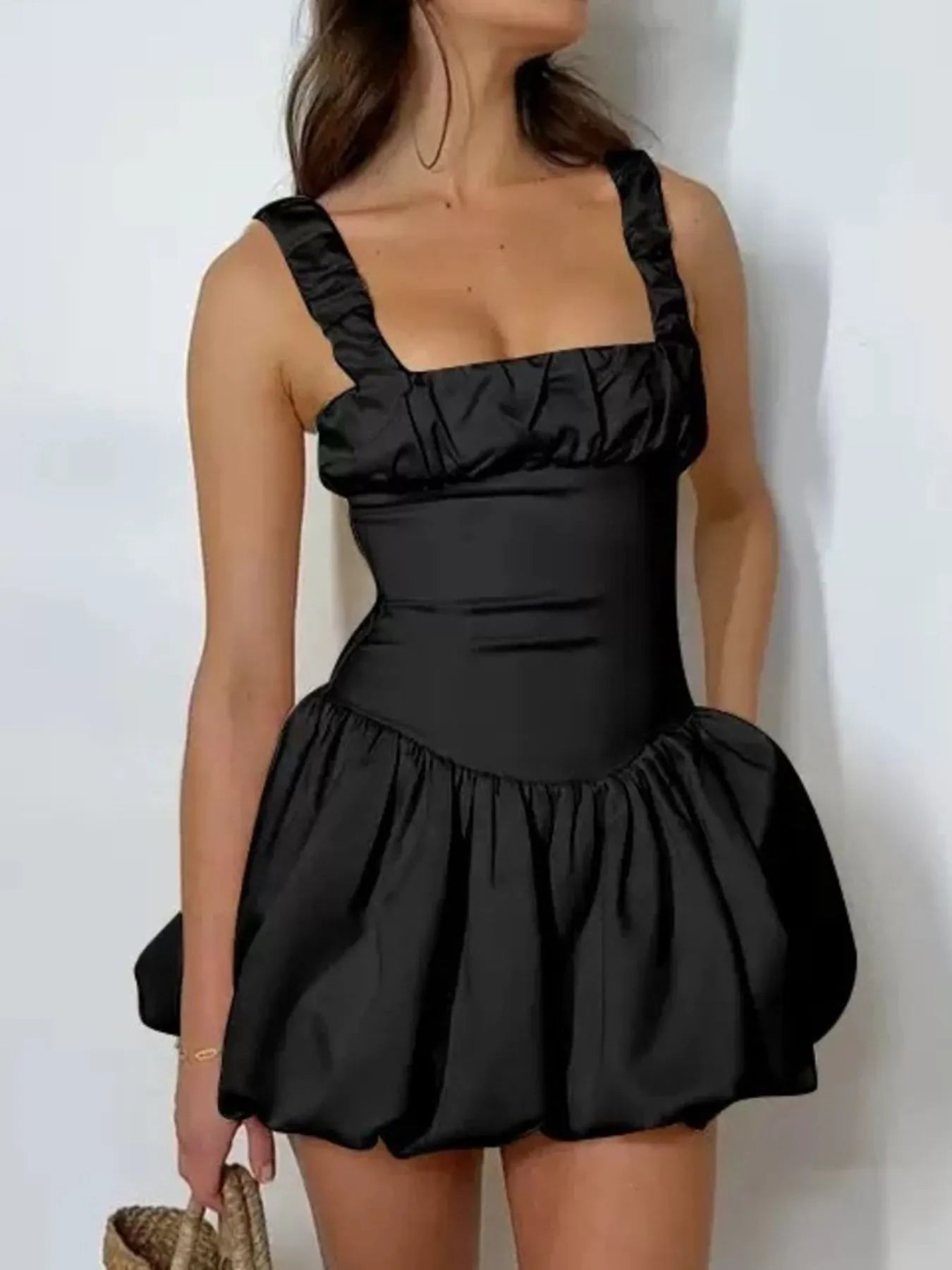 Bubble Hem Mini Dress