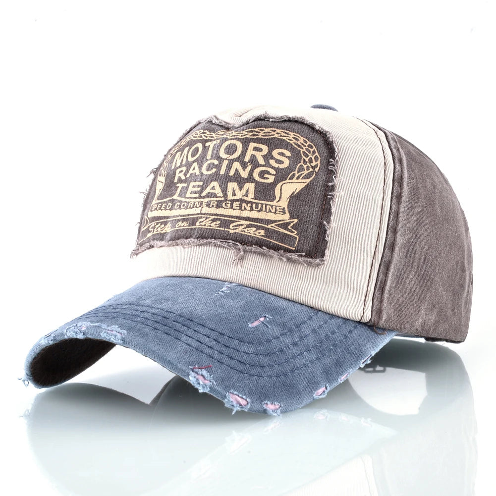 Vintage Washed Denim Baseball Cap For Men And Women Snapback Trucker Hat With Letter Patch Spring Autumn Unisex Hip Hop Cap