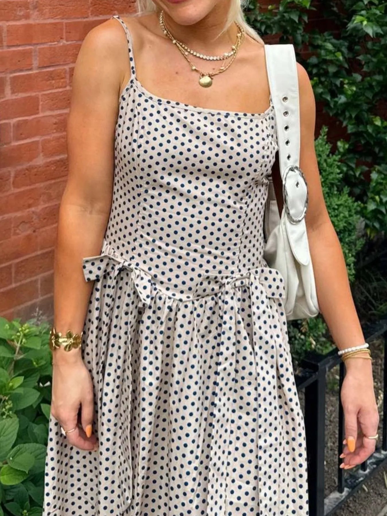 Bow Detail Midi Cami Dress
