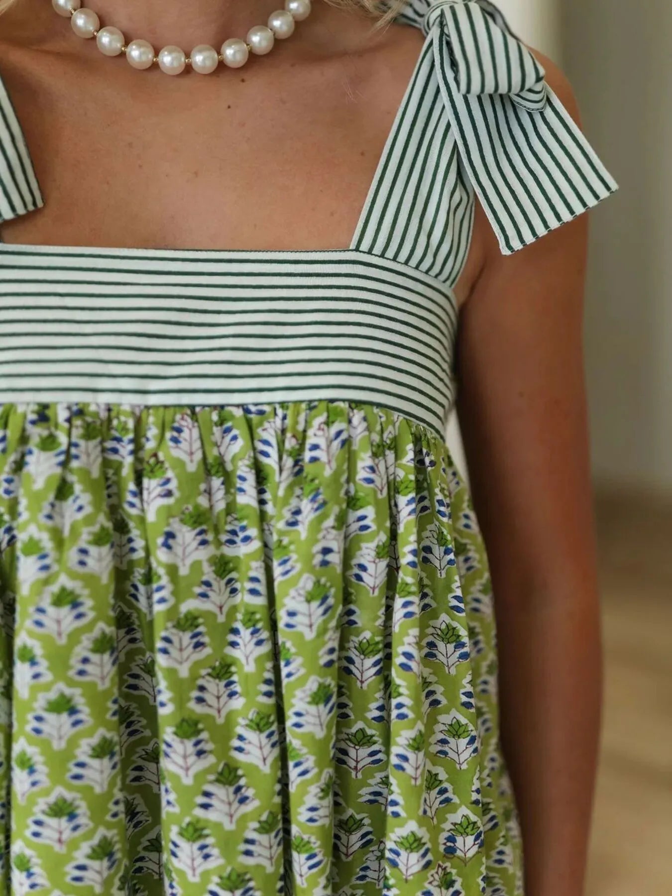 Floral Print Tie Shoulder Summer Dress