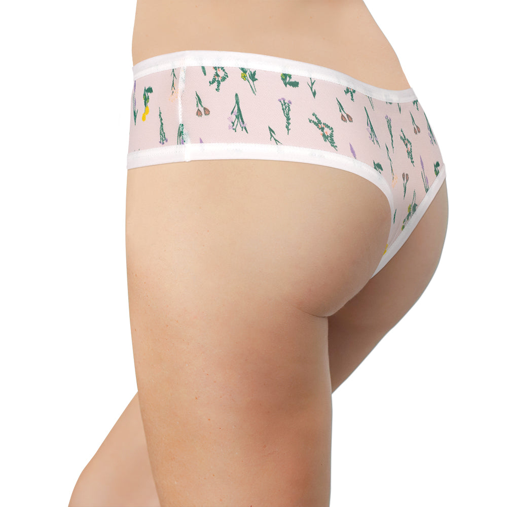 Sweet & Comfy White Mesh Thong – XS–2X