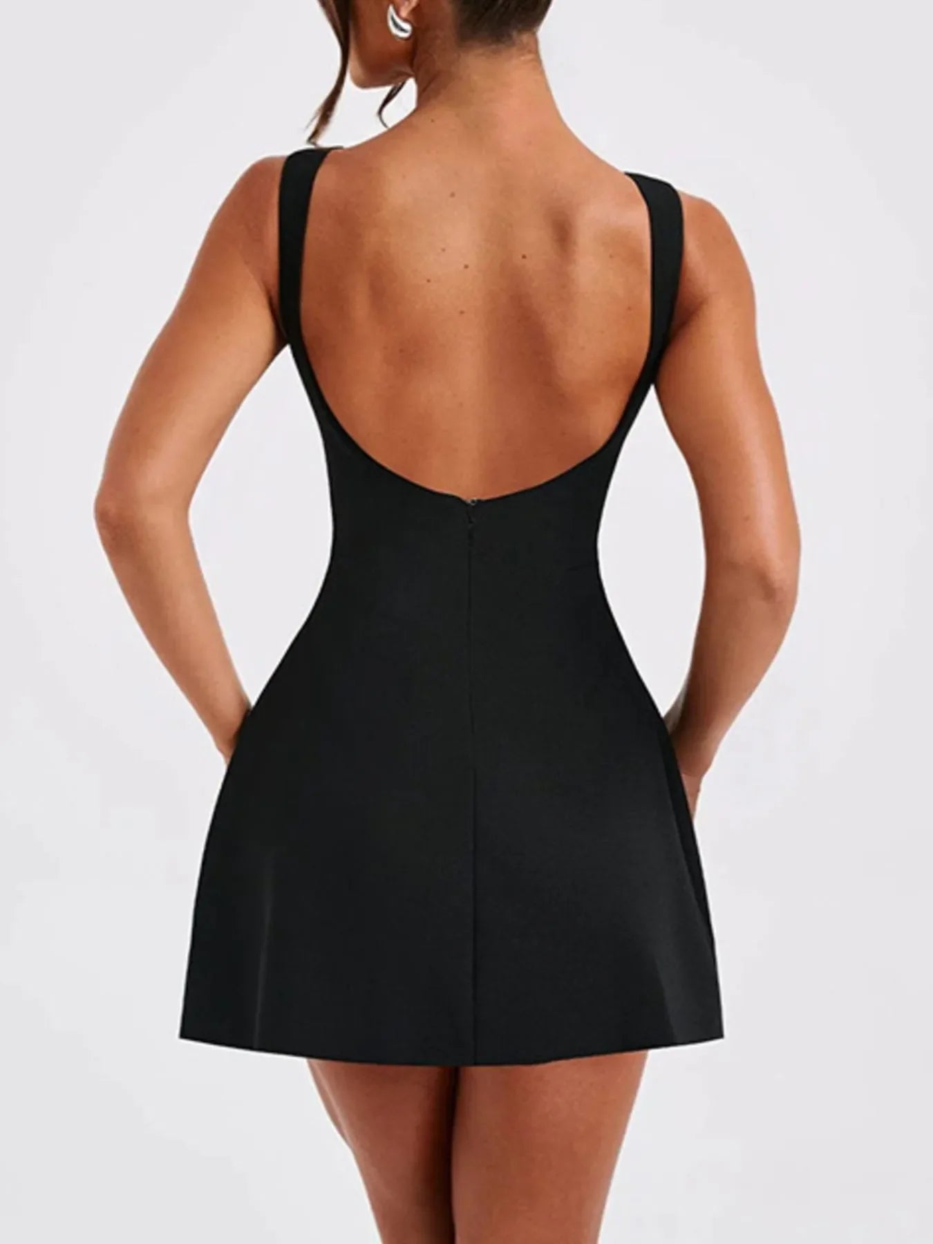 Round Neck Sleeveless Mini Dress