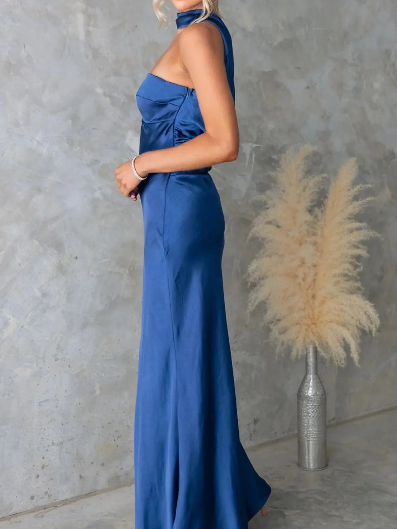 Satin Tube Maxi Dress
