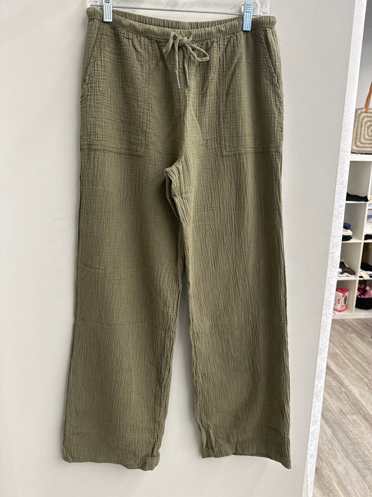 Gauze Wide Leg Pant