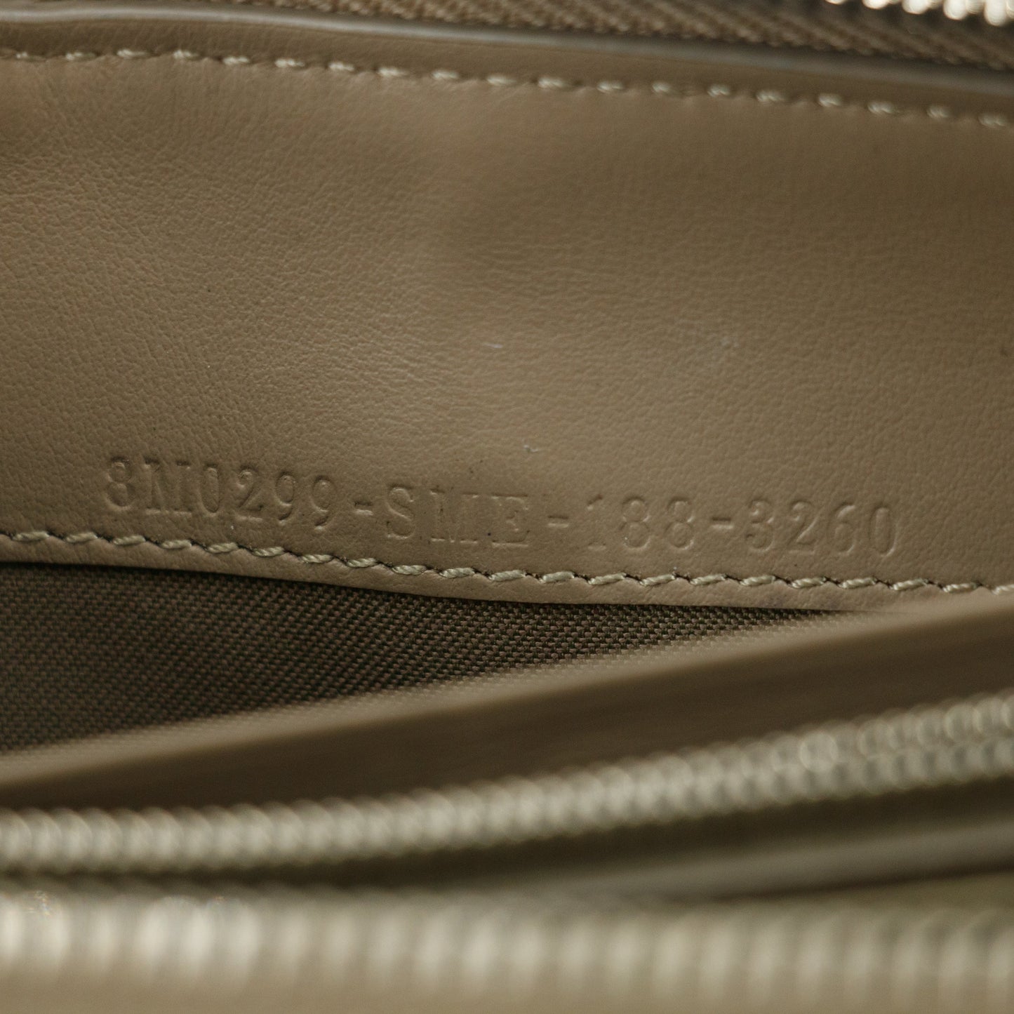 Fendi Grey Leather Zip Around Long Wallet #5189