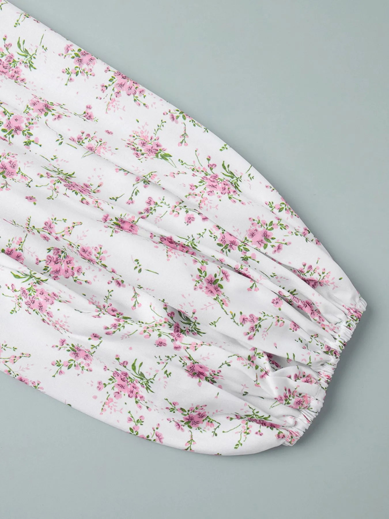 Floral Print Balloon Sleeve Dress