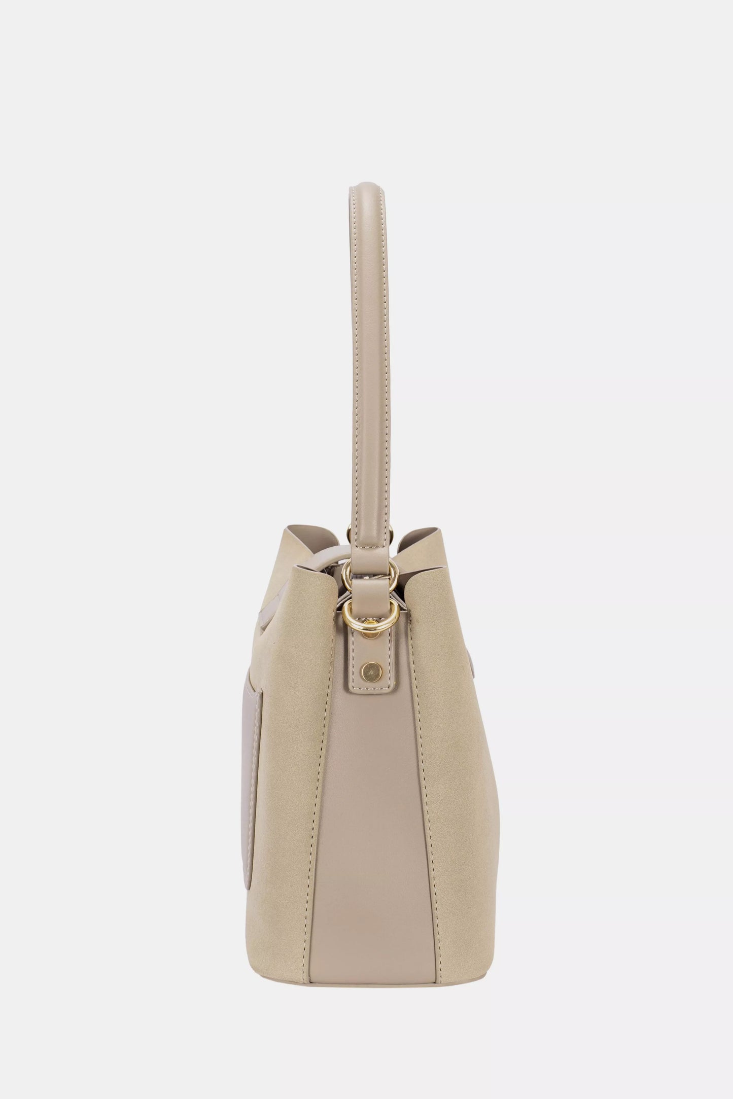 David Jones Leather Trim Shoulder Bag Classic Style