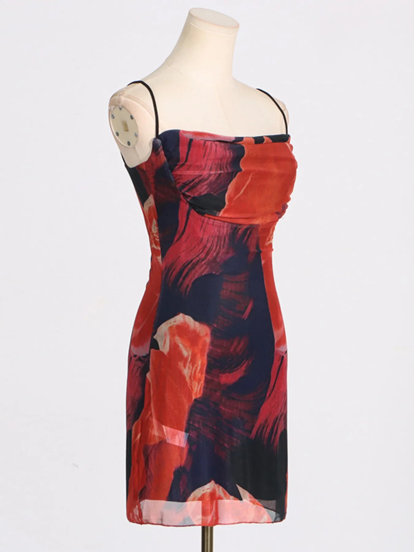 Cowl Neck Cami Mini Dress