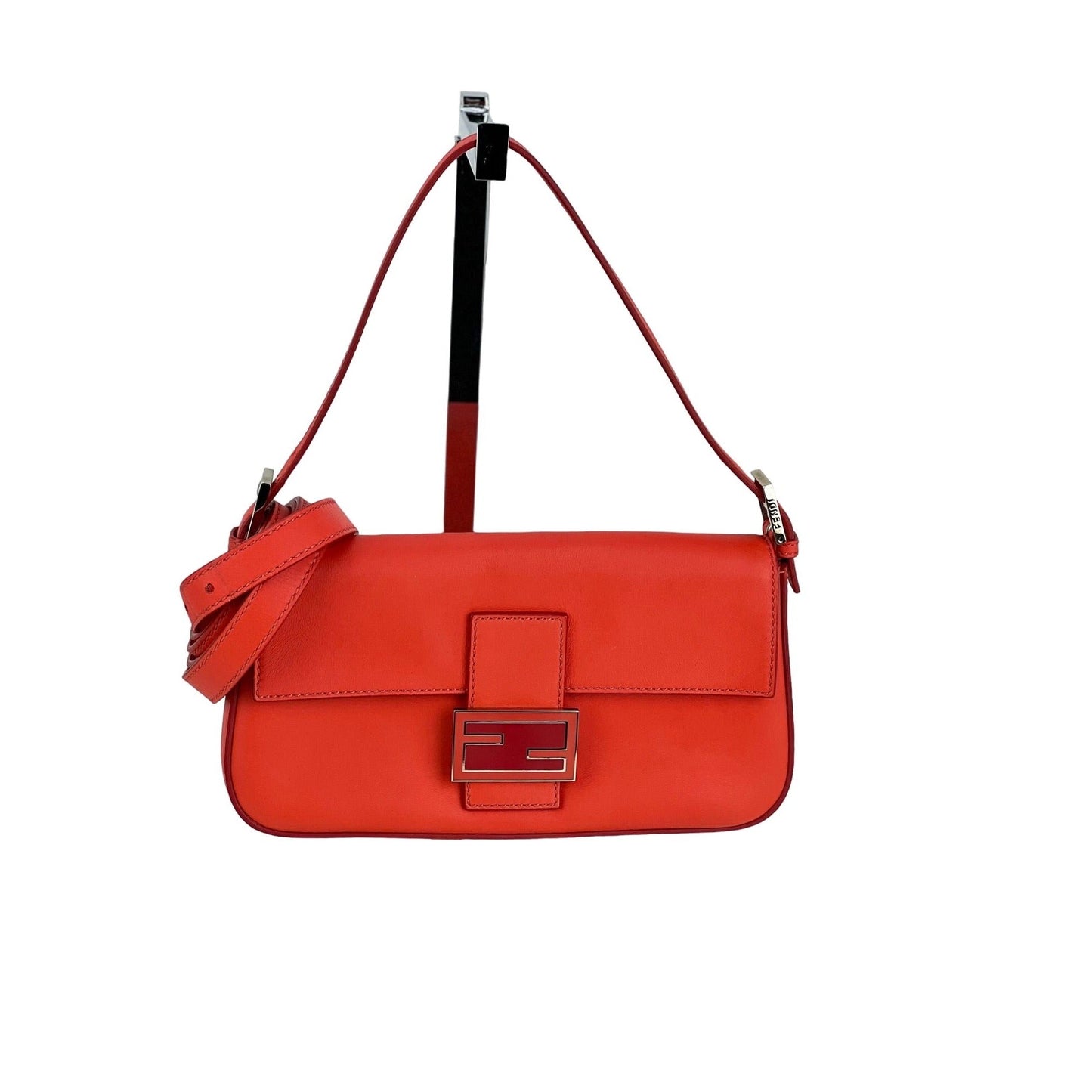 Fendi Vitello Baguette Papavero Sac à main à bandoulière