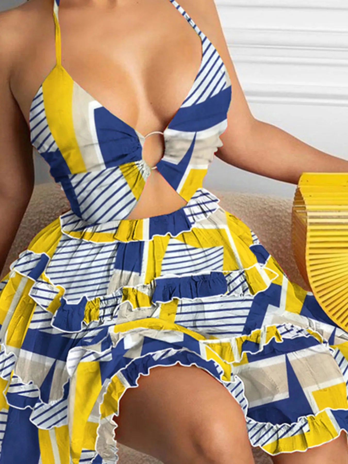 Full Size Cutout Halter Neck Cami Dress Plus Size