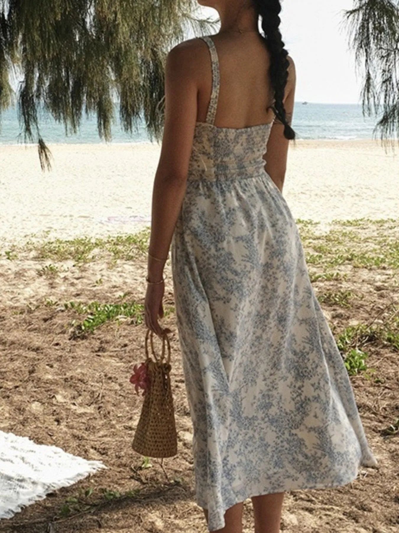 Floral Print Midi Cami Dress