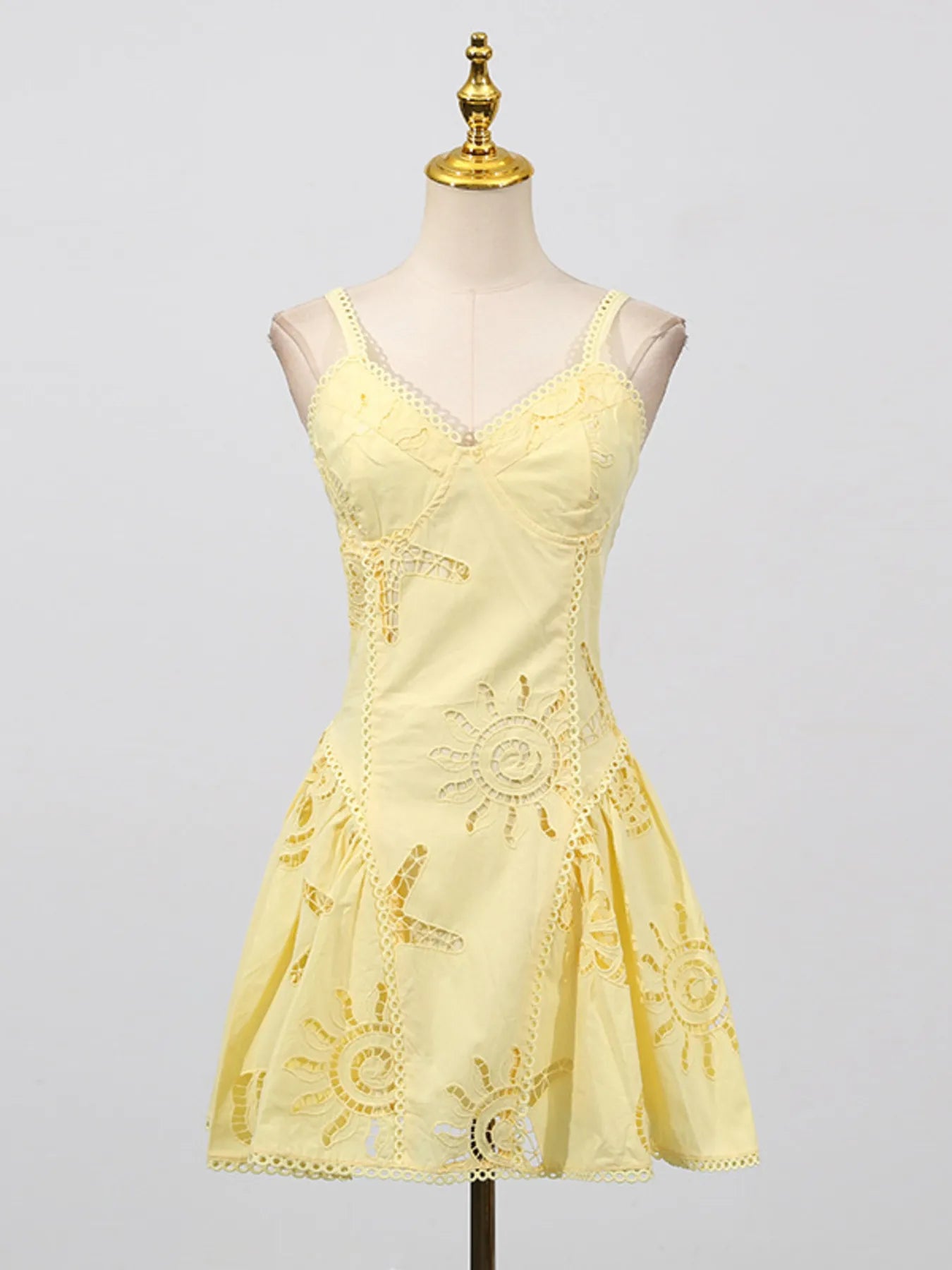 Hollow Out Adjustable Strap Mini Dress