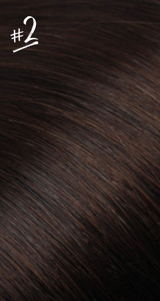 Dark Brown Cuticle Aligned Remy Clip In Hair Extensions Color #2