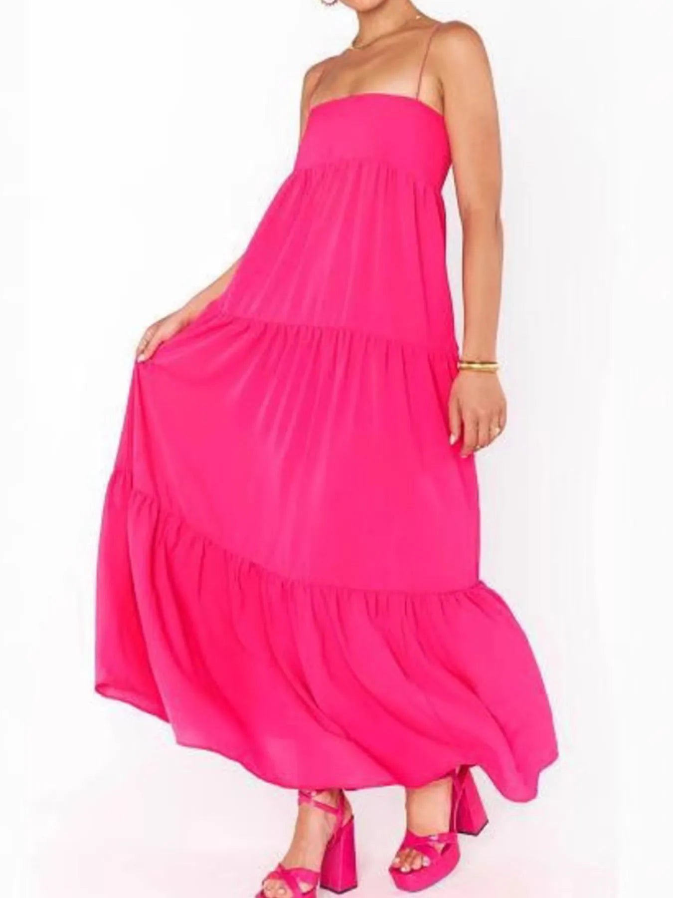 Printed Square Neck Cami Maxi Dress