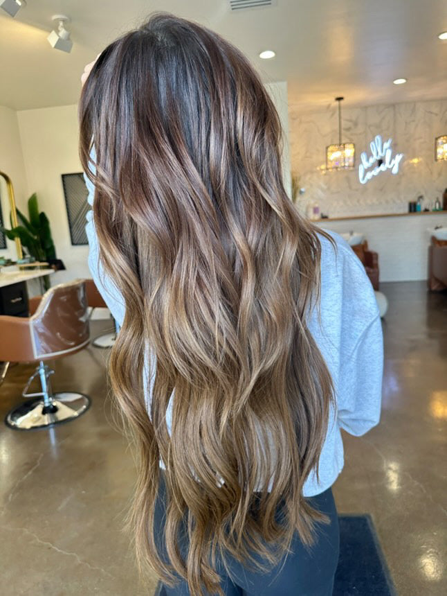 Chocolate Medium Brown Cuticle Aligned Remy Clip In Hair Extensions Color #4