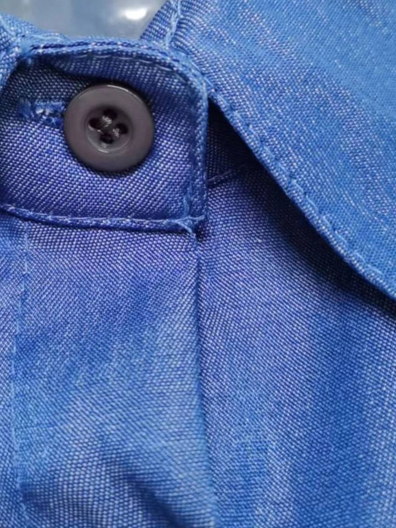 Button-Down Maxi Denim Dress Plus Size