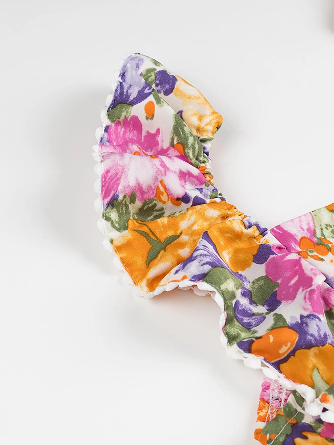 Floral Print Ruffled Hem Dress