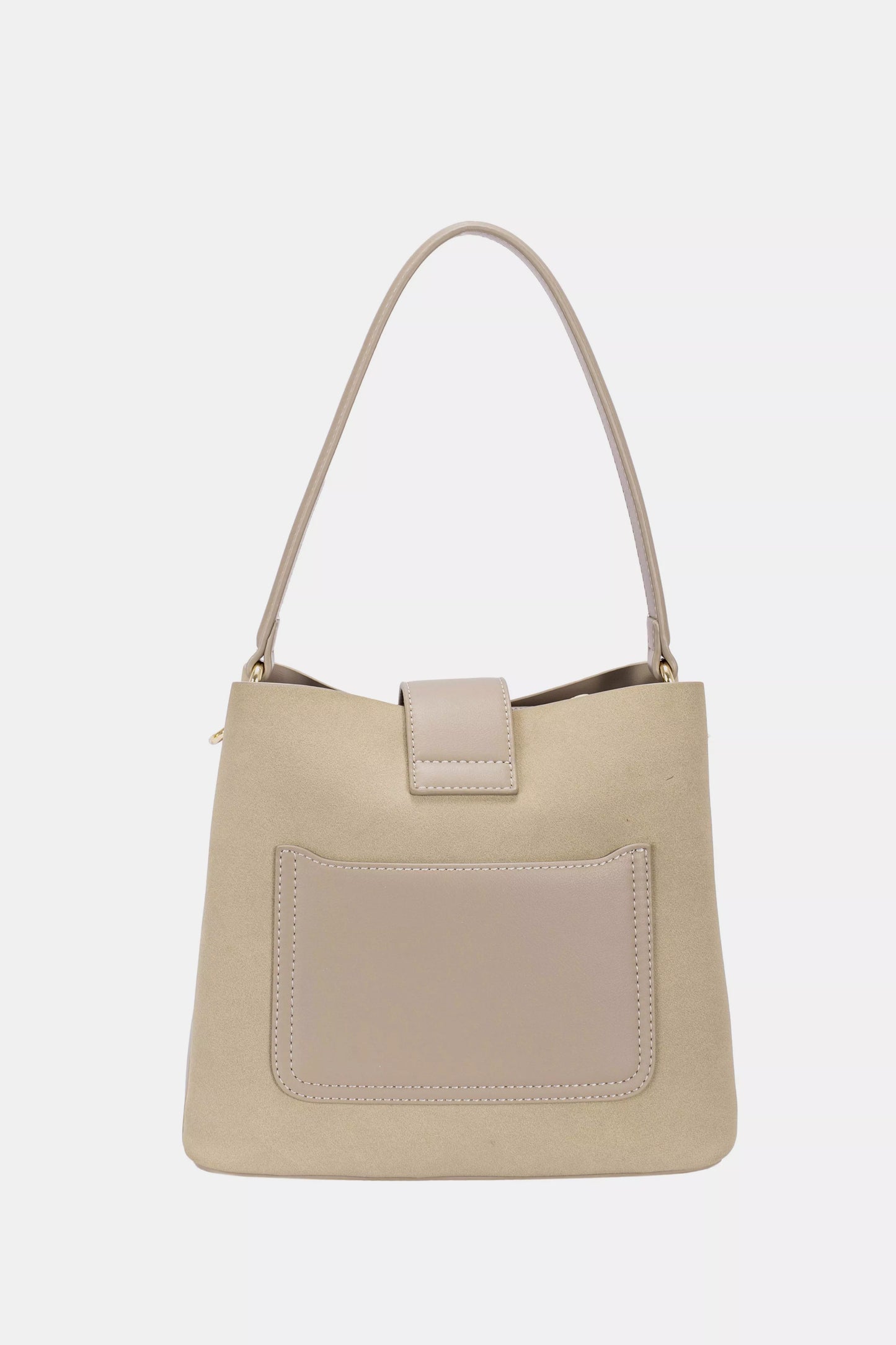 David Jones Leather Trim Shoulder Bag Classic Style