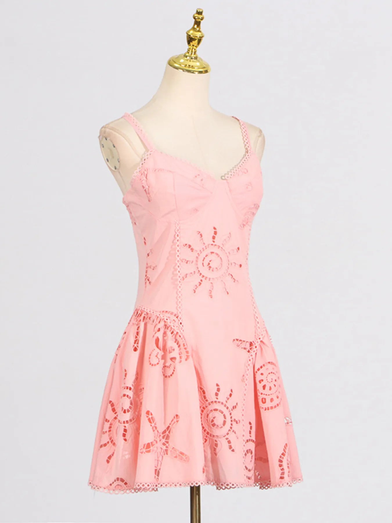 Hollow Out Adjustable Strap Mini Dress