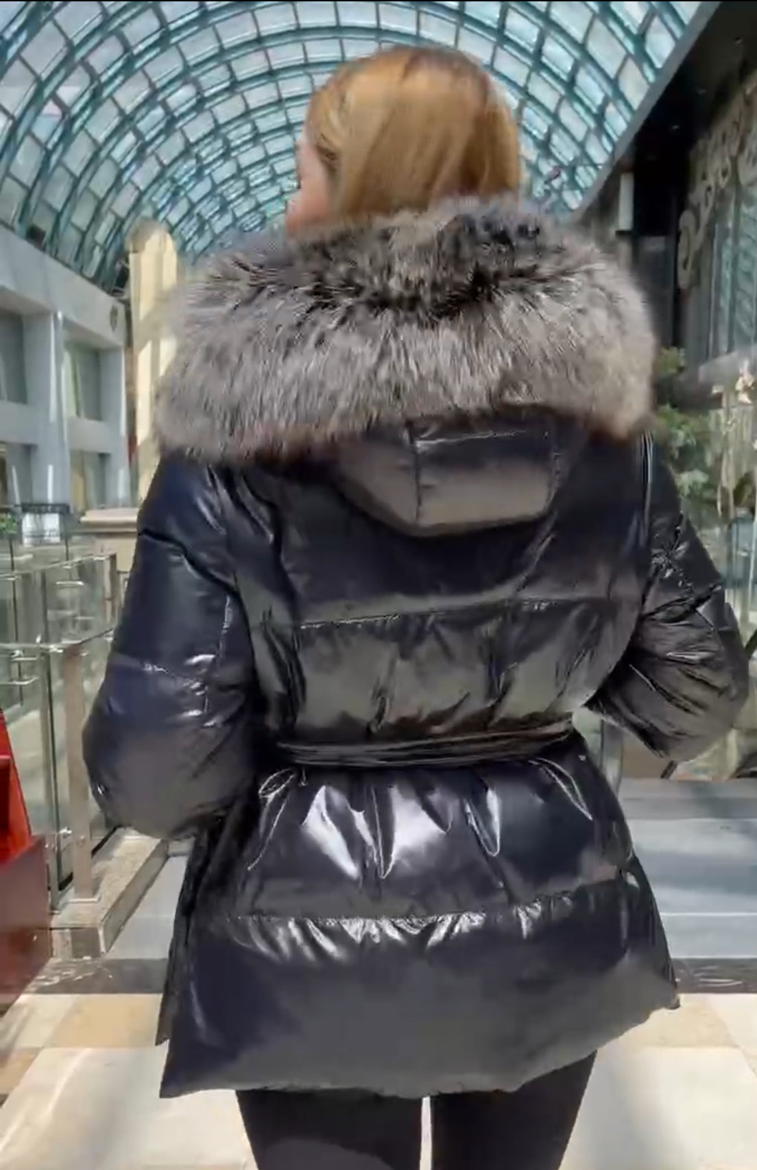 Veste en duvet de renard argenté véritable de qualité supérieure