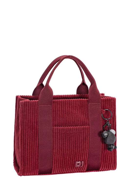 David Jones Corduroy Handbag With Charm Details Retro