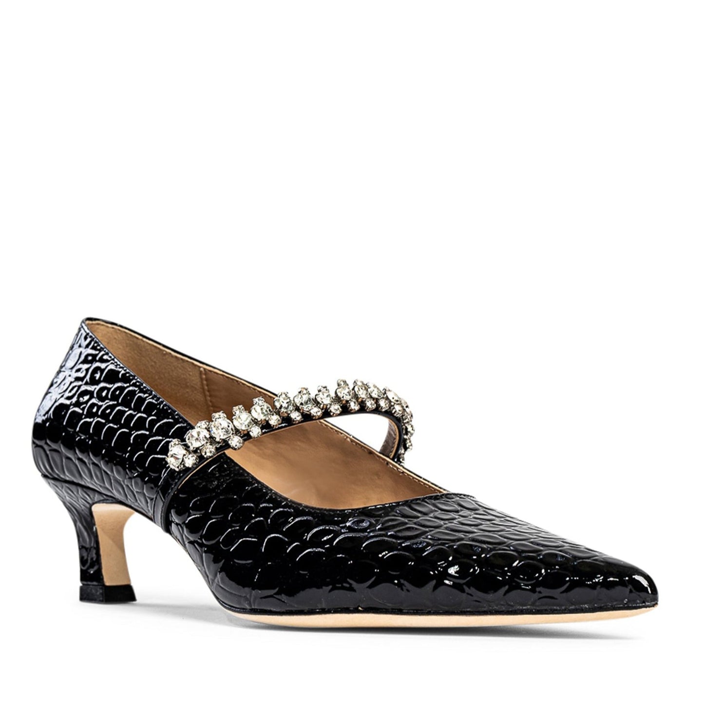 Escarpin en cuir gaufré Antonella