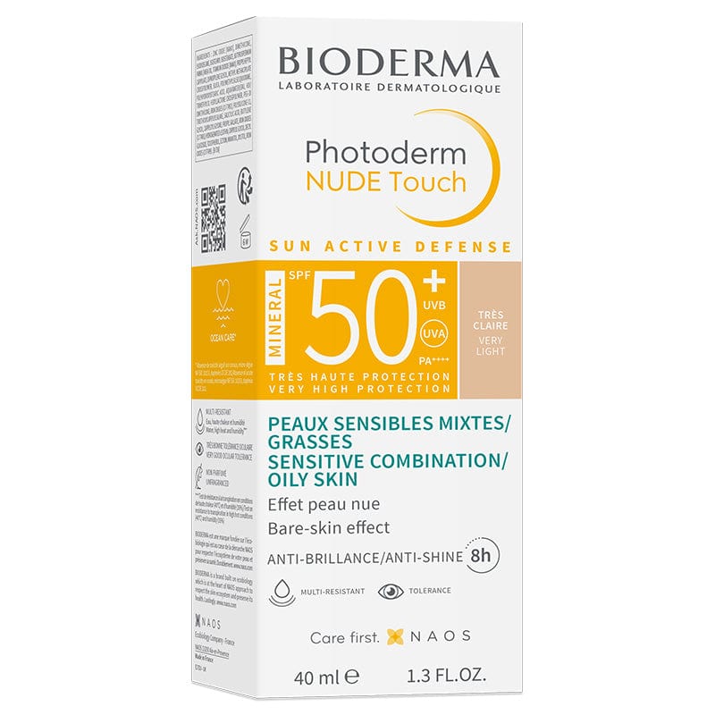 Bioderma Photoderm Nude Touch SPF50+ Very Light 40 ml -3 Pack