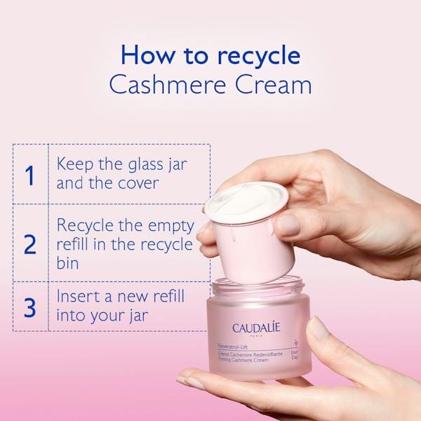 Caudalie Resveratrol Lift Face Lifting Soft Cashmere Cream 50 ml +Refill Capsule Set