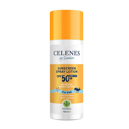 Celenes by Sweden Herbal Sunscreen Spray Lotion for Kids  50 Spf  150 ml / 5 fl oz